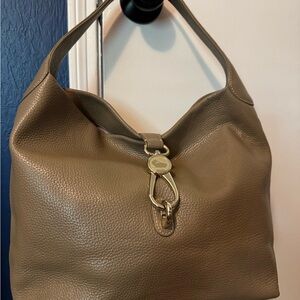 Dooney & Bourke Taupe Leather Hobo Bag